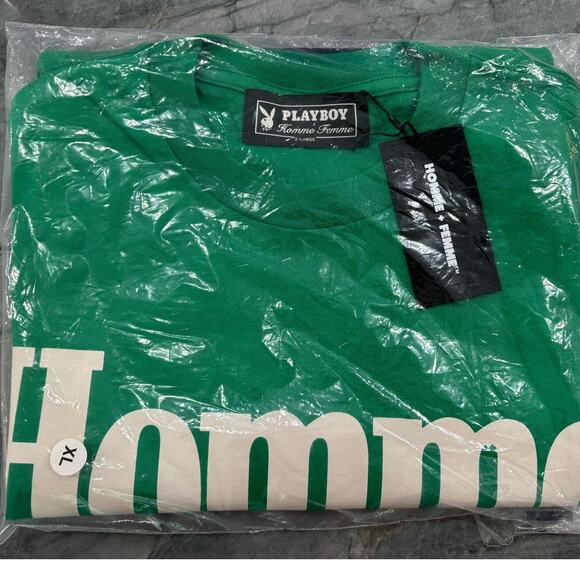 Homme + Femme "Twisted Bunny" Tee Green XL - Picture 4 of 5